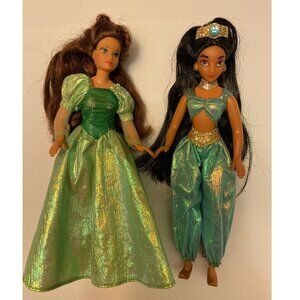 Mattel Disney Jasmine & Belle perfume princess dolls 6 inches tall